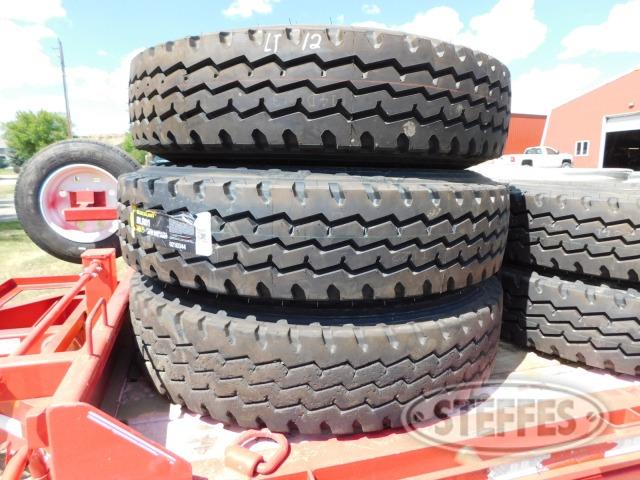 (3) 11R24.5 tires on steel Pilot rims